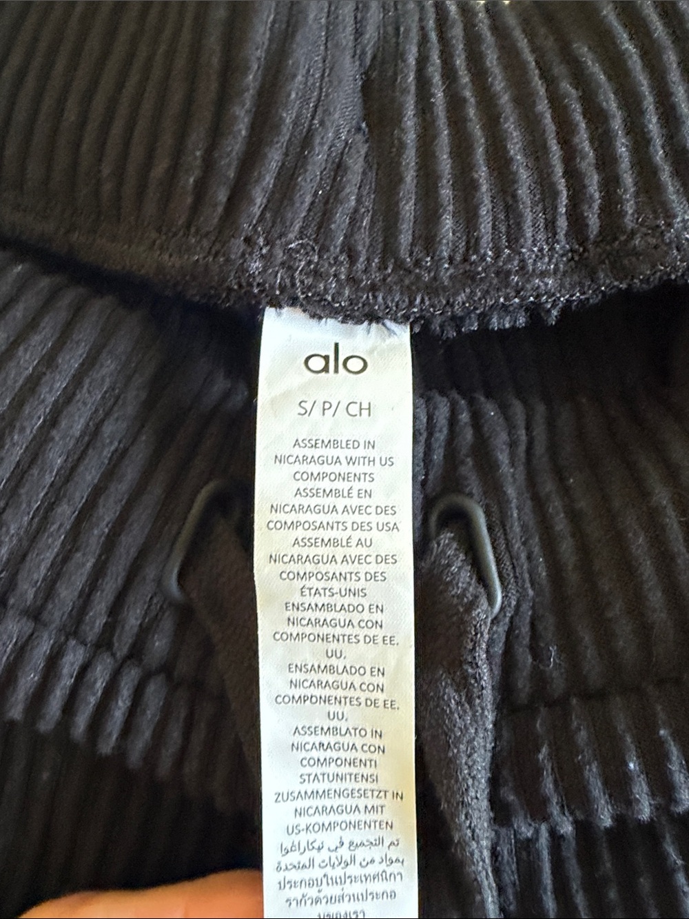Women’s ALO Yoga Black Ribbed Hoodie & Joggers Set - Picture 4 of 6